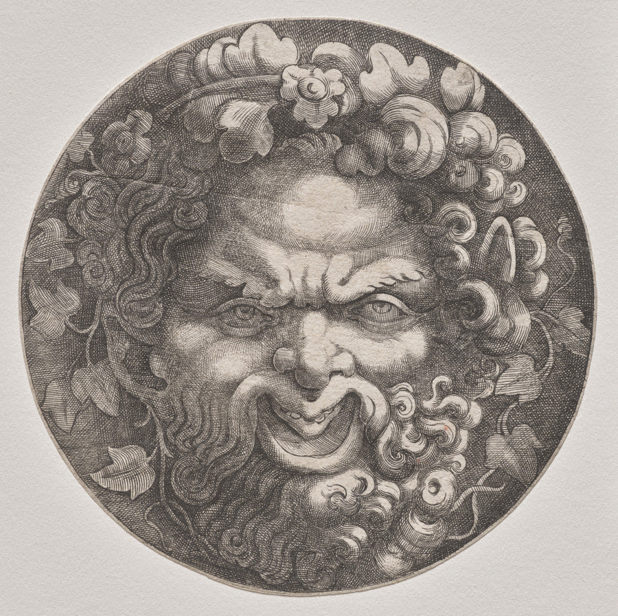 Head of Silenus by Adamo Scultori (Italian, c. 1530–1585) - Classic Art canvas print