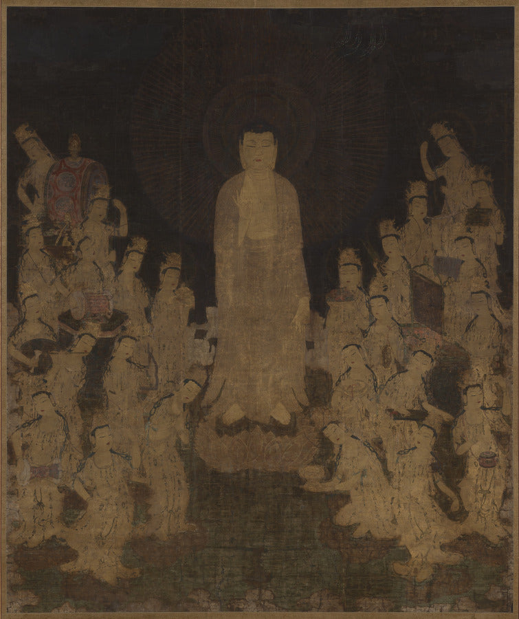 Welcoming Descent of Amida with Twenty-Five Bodhisattvas by  - Classic Art canvas print