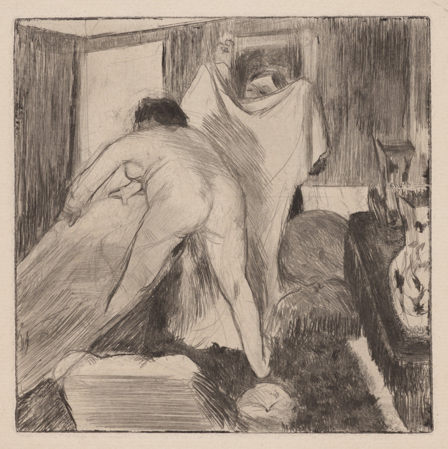Leaving the Bath by Edgar Degas (French, 1834–1917) - Impressionist canvas print