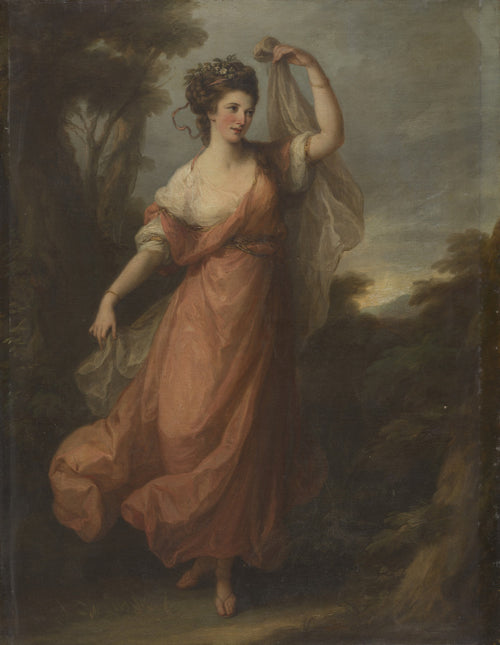 A Dancing Young Woman as Terpsichore by Angelica Kauffmann (Swiss, 1741–1807) - Classic Art canvas print