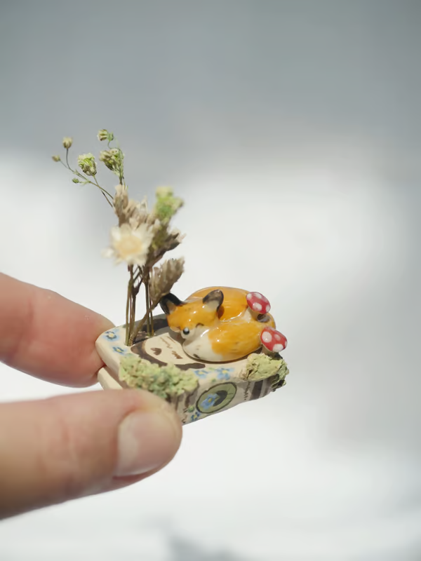 🔥Last Day: BUY 3 GET 1 FREE - 🦊🐈🐼Book Sculpture Animal Mini Vase Ornaments