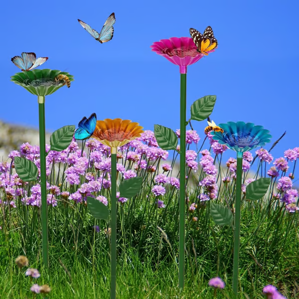 🐝🌷Bee and Butterfly Water Feeder with Flower Design🎁BUY MORE SAVE MORE