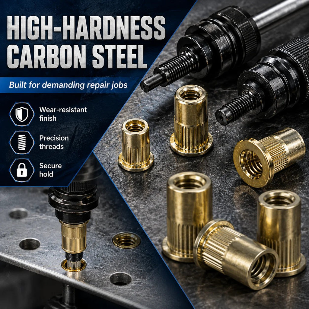 🔥 Best Seller | Carbon steel rivet nut set (including M3–M8 sizes)