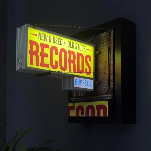 🔥LAST DAY 49% OFF-Record Store Retro Wall Light - Record Collector Gift✨3-Year Warranty