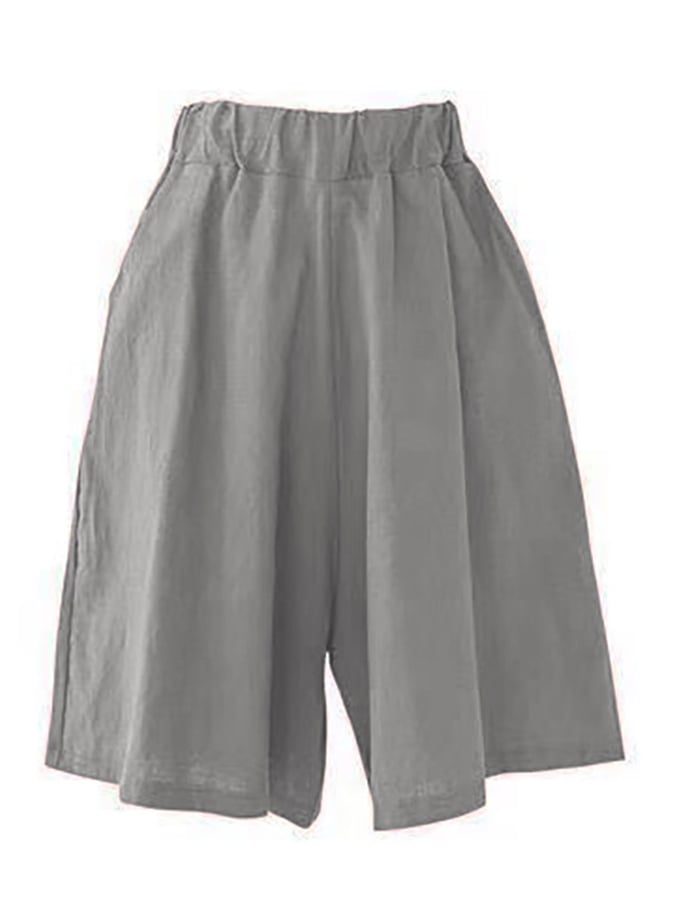 Women's Solid Color Simple Loose Casual Shorts