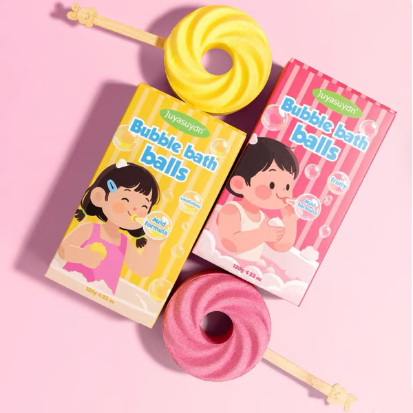 (🎁Last Day 49% OFF)🍭Cute Lollipop Bath Bomb,Colorful Bubble Bath Ball for Fun Bath Time