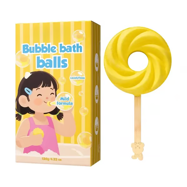 (🎁Last Day 49% OFF)🍭Cute Lollipop Bath Bomb,Colorful Bubble Bath Ball for Fun Bath Time