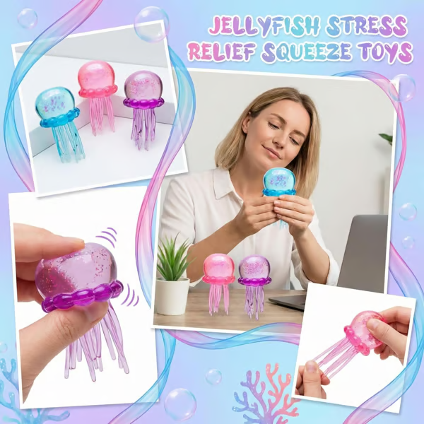 🔥Limited Time Offer 50% -Cute Glitter Jellyfish Squishy