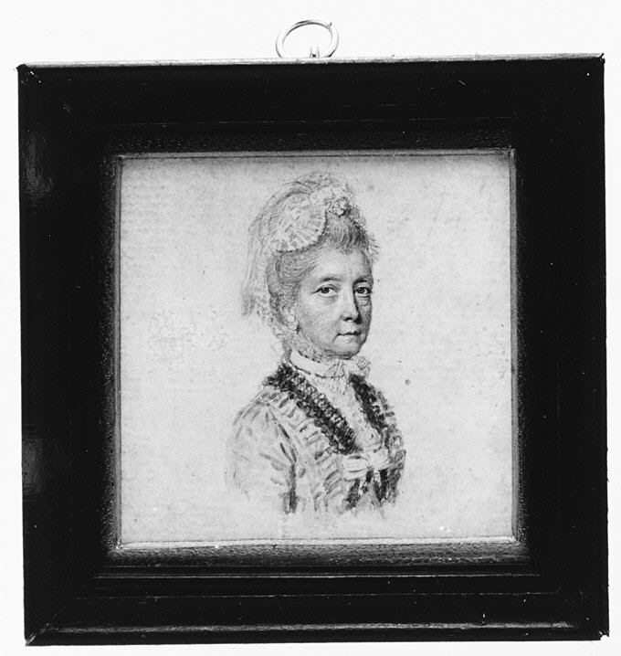 Portrait of a Woman, Said to Be Lady Dering by John Smart - Watercolor canvas print