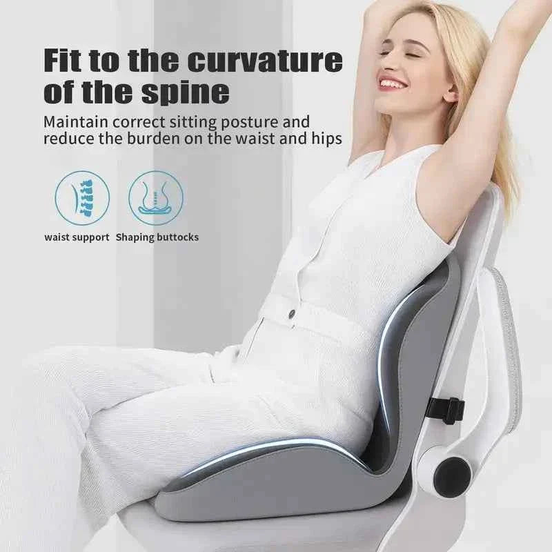 ❤️Sit Longer in Comfort with Ergonomic Memory Foam Back & Seat Support