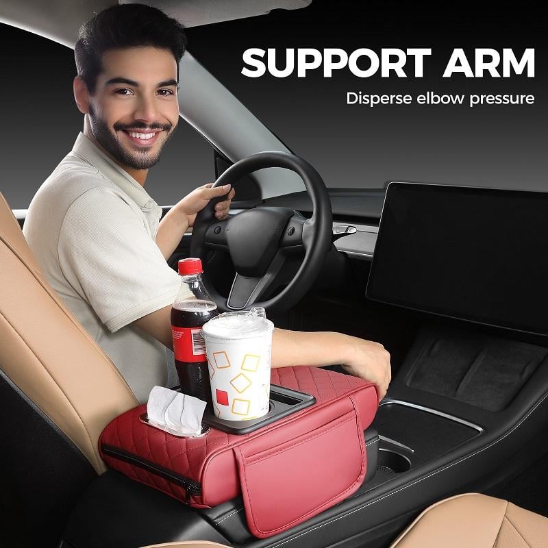 🔥Limited Time 50% Off✨Multifunctional PU Leather Car Armrest Box Mat