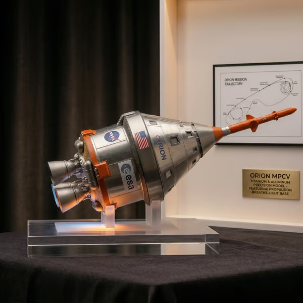 ⚡Free VIP Shipping | 🛰️Precision NASA Orion Spacecraft Model - High-Detail Metal Composite Replica with Pulsing LED Light Base