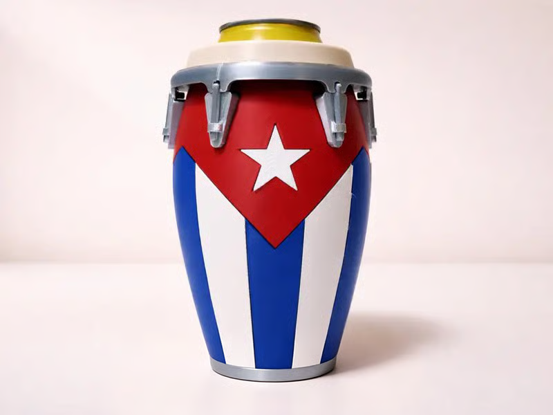 🪘 Conga-Style Can Holder – Celebrate Caribbean Pride, One Sip at a Time