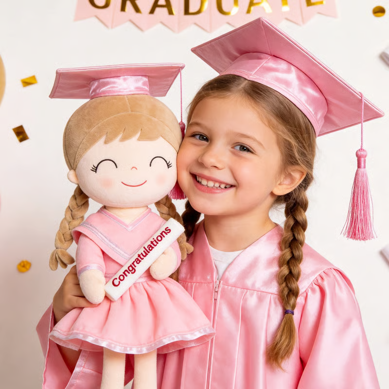 🎓💖 Graduation Girl Plush Doll – Pink Cap & Gown Keepsake Gift for Class of 2026(✨Buy 2 Free Shipping)
