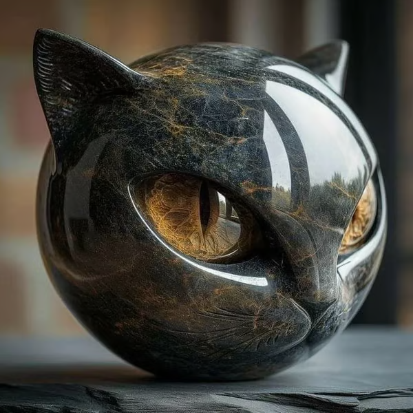🔥LAST DAY 50% OFF🐈‍⬛Luxury Black Cat Stone Sculpture – Elegant Home Décor & Gift-Ready Art Piece