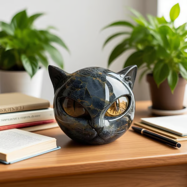 🔥LAST DAY 50% OFF🐈‍⬛Luxury Black Cat Stone Sculpture – Elegant Home Décor & Gift-Ready Art Piece