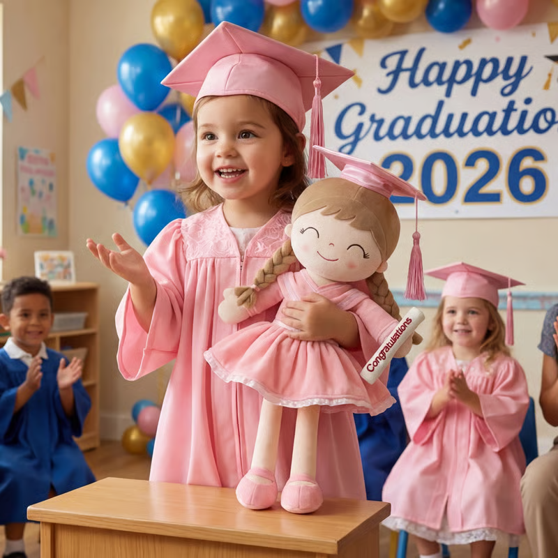 🎓💖 Graduation Girl Plush Doll – Pink Cap & Gown Keepsake Gift for Class of 2026(✨Buy 2 Free Shipping)