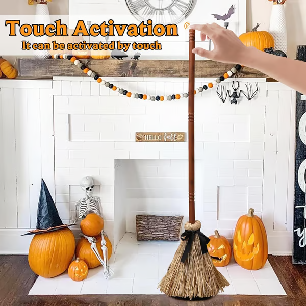 【💥Halloween Sale 49% OFF】🧙‍♀️🪄Floating Witch's Broom –Haunted Dancing Broom