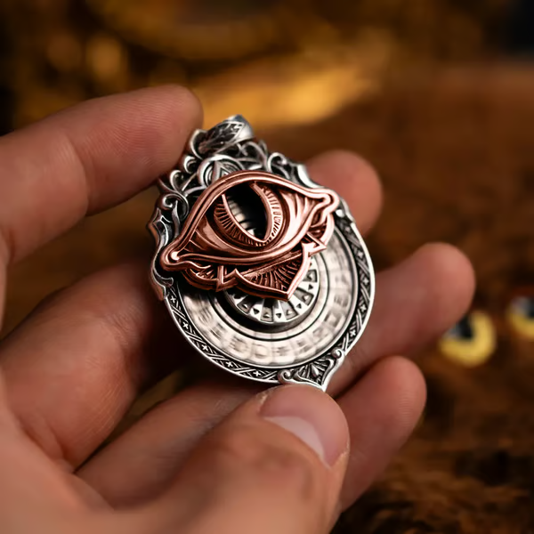 🔥LAST DAY 50% OFF👁️‍🗨️Handmade Tarot Vision Pendant: Connect to Cosmic Wisdom Anytime (❤Cheat Sheet Included)