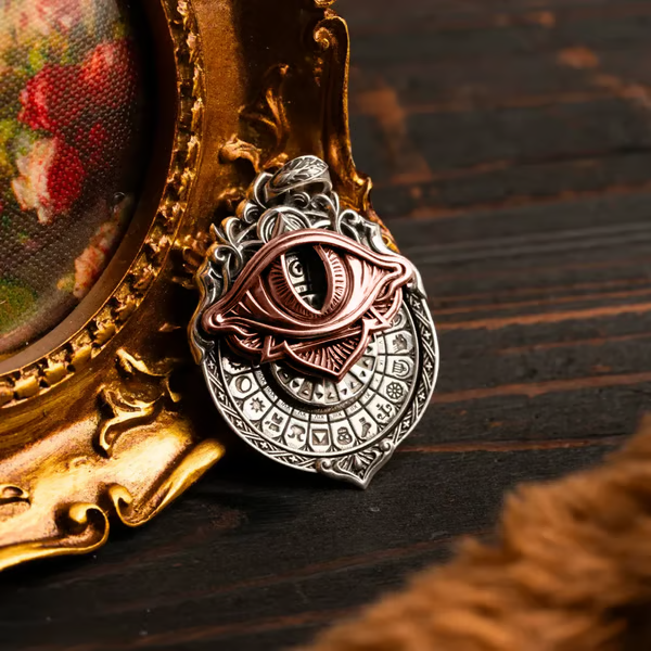 🔥LAST DAY 50% OFF👁️‍🗨️Handmade Tarot Vision Pendant: Connect to Cosmic Wisdom Anytime (❤Cheat Sheet Included)