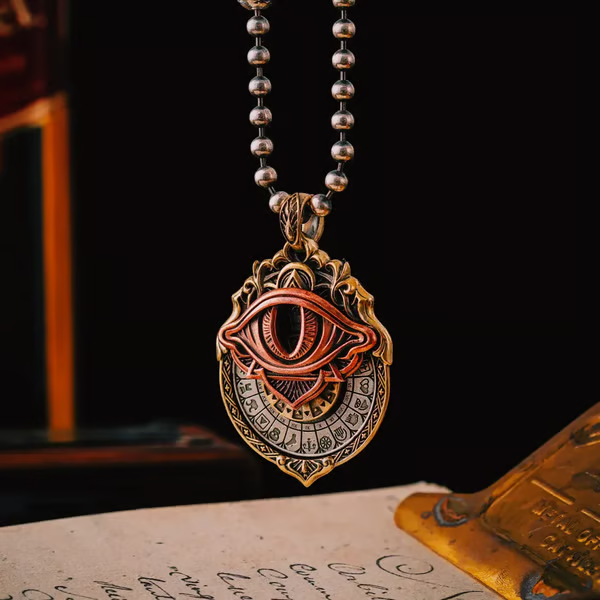 🔥LAST DAY 50% OFF👁️‍🗨️Handmade Tarot Vision Pendant: Connect to Cosmic Wisdom Anytime (❤Cheat Sheet Included)