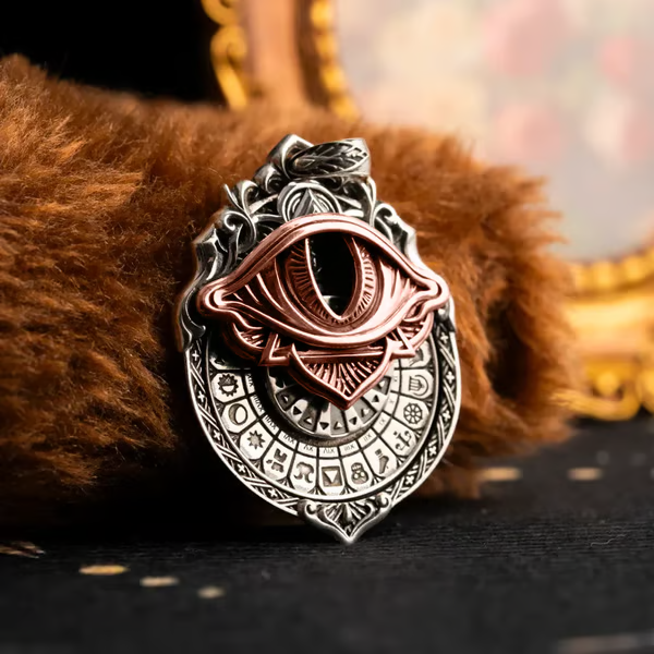 🔥LAST DAY 50% OFF👁️‍🗨️Handmade Tarot Vision Pendant: Connect to Cosmic Wisdom Anytime (❤Cheat Sheet Included)