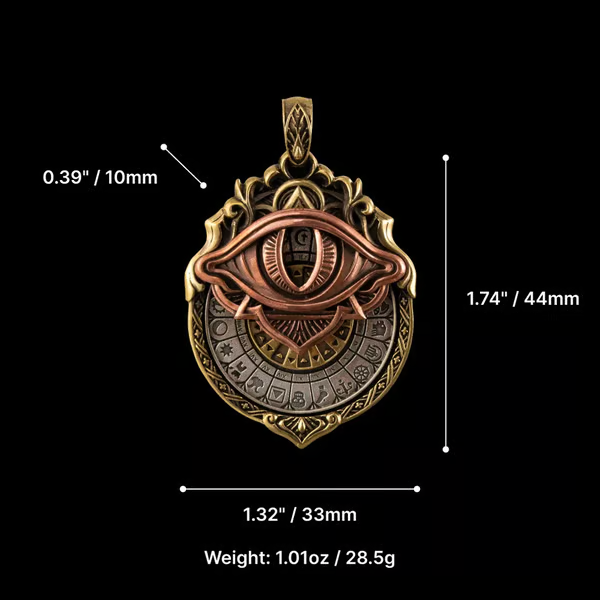 🔥LAST DAY 50% OFF👁️‍🗨️Handmade Tarot Vision Pendant: Connect to Cosmic Wisdom Anytime (❤Cheat Sheet Included)