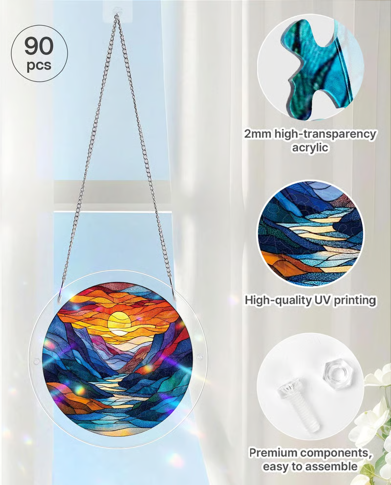 🔥New 2026🏆 Upgrade:🌎Last Day 49% OFF-Acrylic Jigsaw Puzzle Suncatcher
