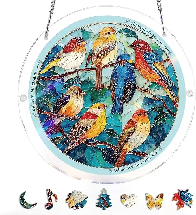 🔥New 2026🏆 Upgrade:🌎Last Day 49% OFF-Acrylic Jigsaw Puzzle Suncatcher
