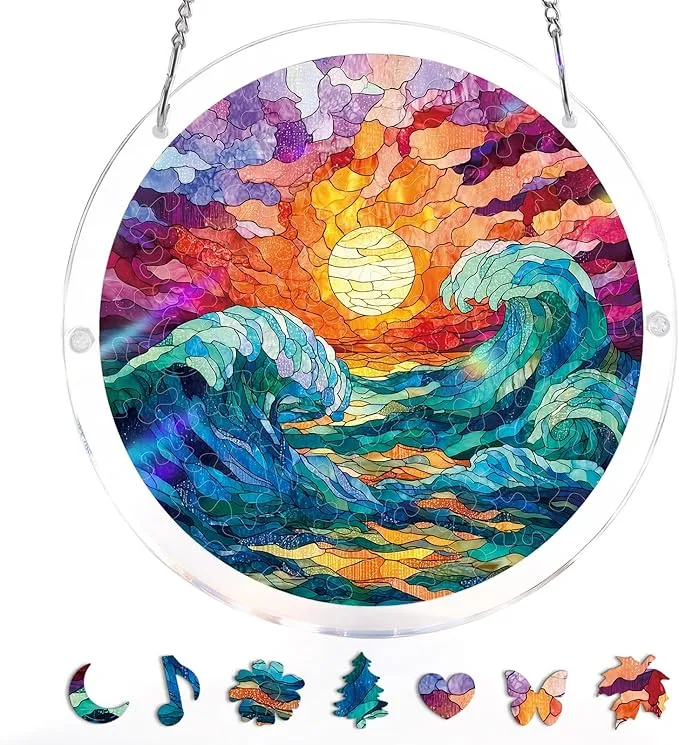 🔥New 2026🏆 Upgrade:🌎Last Day 49% OFF-Acrylic Jigsaw Puzzle Suncatcher
