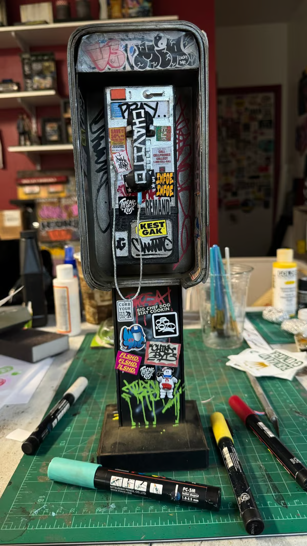 🔥LAST DAY 50% OFF-📞Miniature American Payphone in 1:12 Scale For Action Figure Displays / Toy Photography