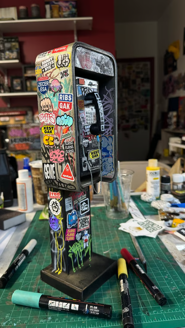 🔥LAST DAY 50% OFF-📞Miniature American Payphone in 1:12 Scale For Action Figure Displays / Toy Photography