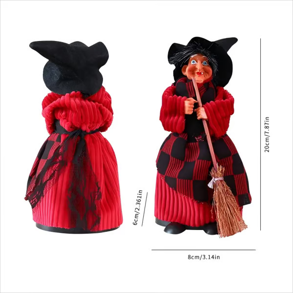 🔥LAST DAY 50% OFF🧙🧹Halloween Witch Doll Statue Decor Desktop