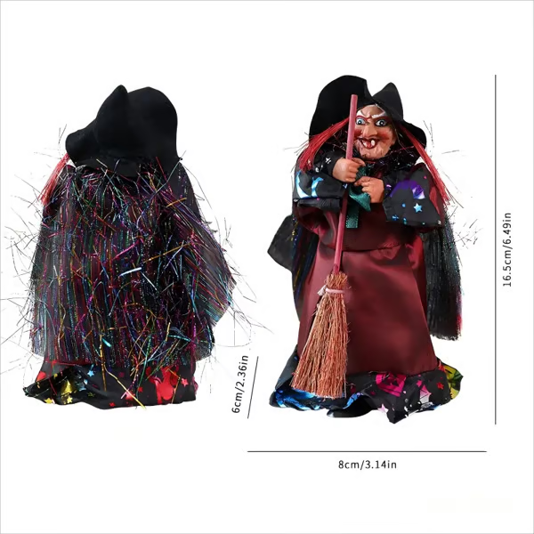 🔥LAST DAY 50% OFF🧙🧹Halloween Witch Doll Statue Decor Desktop