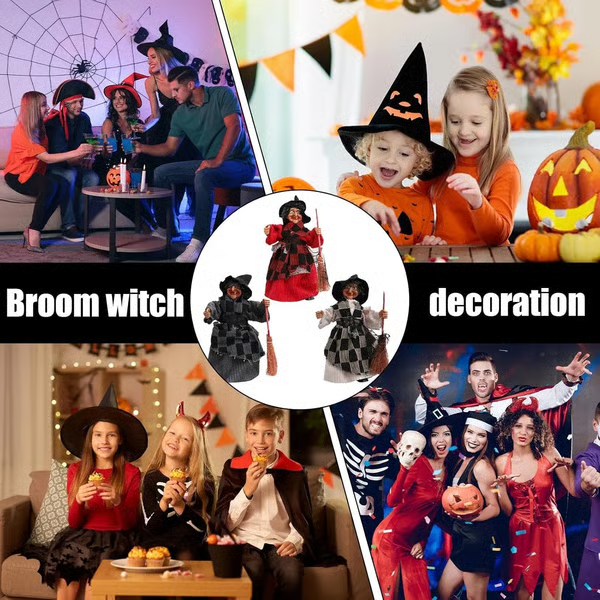 🔥LAST DAY 50% OFF🧙🧹Halloween Witch Doll Statue Decor Desktop