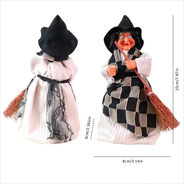 🔥LAST DAY 50% OFF🧙🧹Halloween Witch Doll Statue Decor Desktop