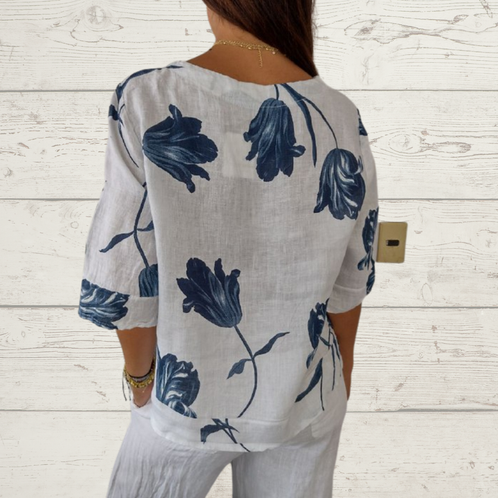 🔥HOT SALES 49% OFF🌷Printed V-neck Tunic Top🌷