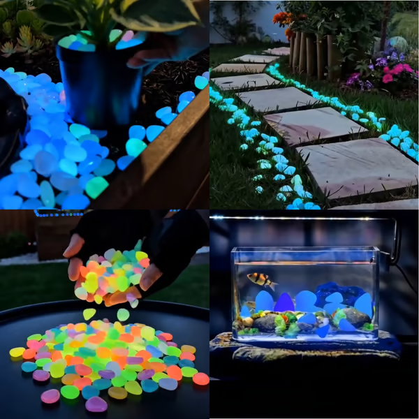 (🎁Last Day 49% OFF)🌈Colorful Glow-in-the-Dark Garden Stones