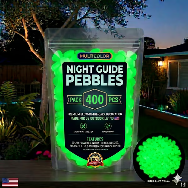 (🎁Last Day 49% OFF)🌈Colorful Glow-in-the-Dark Garden Stones