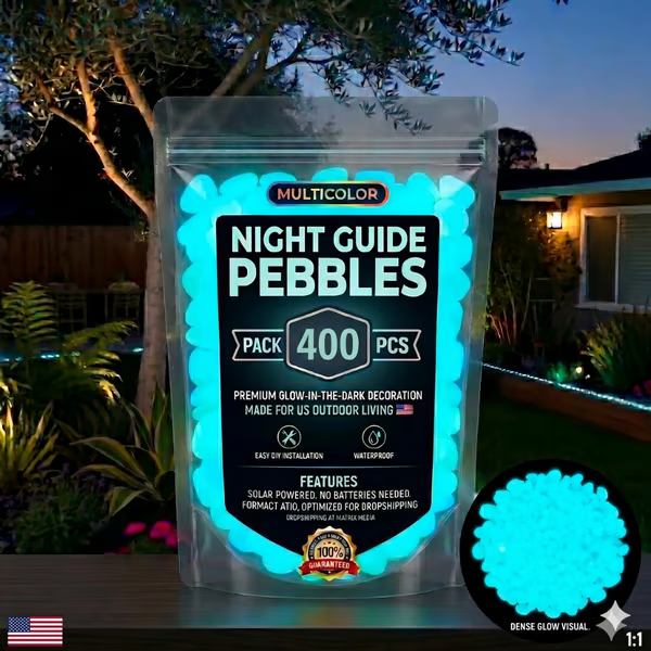 (🎁Last Day 49% OFF)🌈Colorful Glow-in-the-Dark Garden Stones