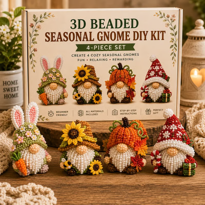 ✨Last Day 49% OFF✨-🧵✨3D Beaded Gnome DIY Kit