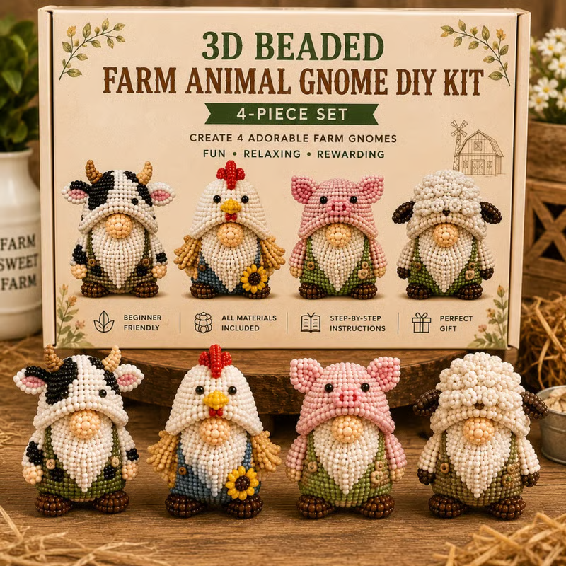 ✨Last Day 49% OFF✨-🧵✨3D Beaded Gnome DIY Kit