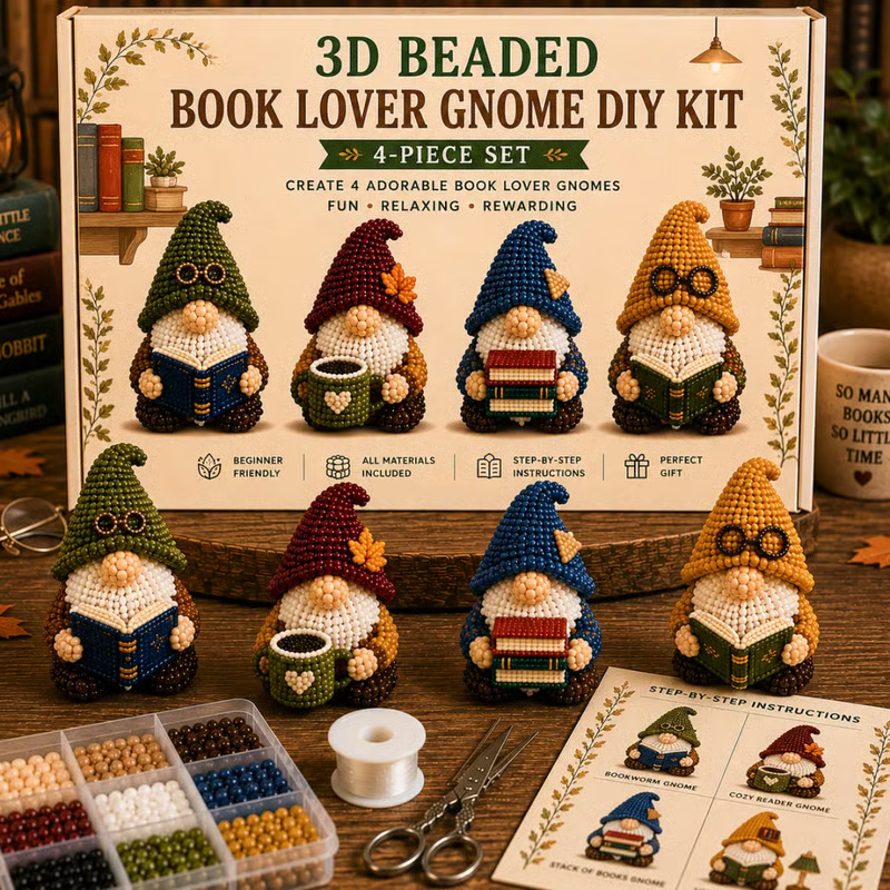 ✨Last Day 49% OFF✨-🧵✨3D Beaded Gnome DIY Kit