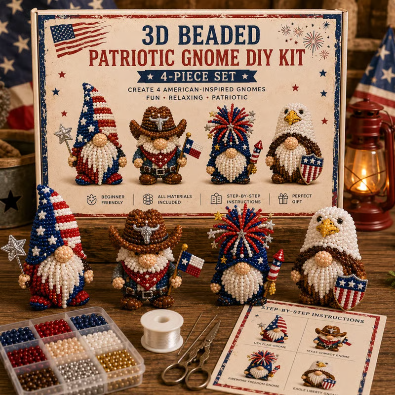 ✨Last Day 49% OFF✨-🧵✨3D Beaded Gnome DIY Kit