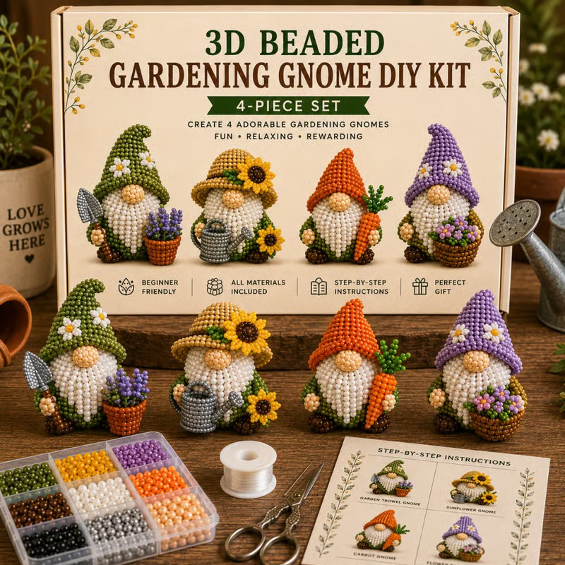 ✨Last Day 49% OFF✨-🧵✨3D Beaded Gnome DIY Kit