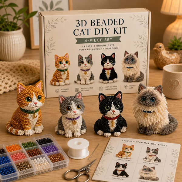 ✨Last Day 49% OFF✨-🧵✨🐾 3D Beaded Pet DIY Kit