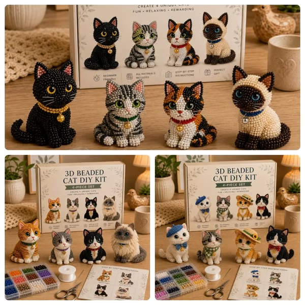 ✨Last Day 49% OFF✨-🧵✨🐾 3D Beaded Pet DIY Kit