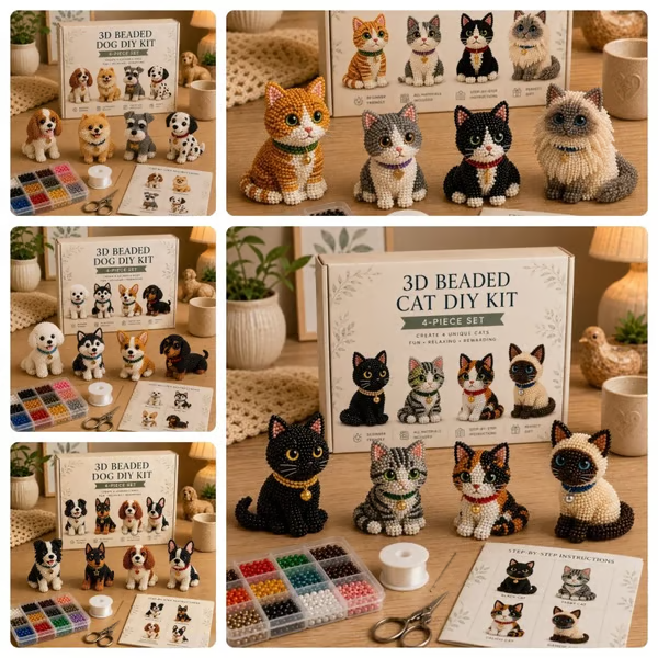 ✨Last Day 49% OFF✨-🧵✨🐾 3D Beaded Pet DIY Kit