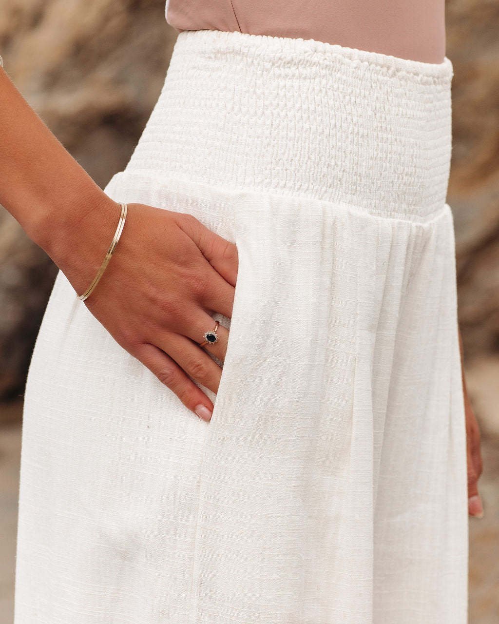 Casual wide leg cotton and linen loose trousers⭐