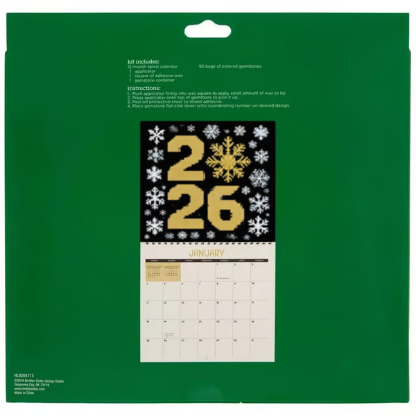 🔥LAST DAY SALE 50% OFF-📅2026 Wall Calendar Diamond Painting Kit (Beginners Friendily)
